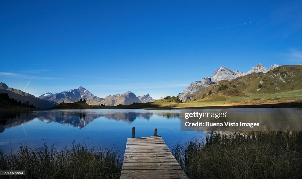 Dock on a mountain lake