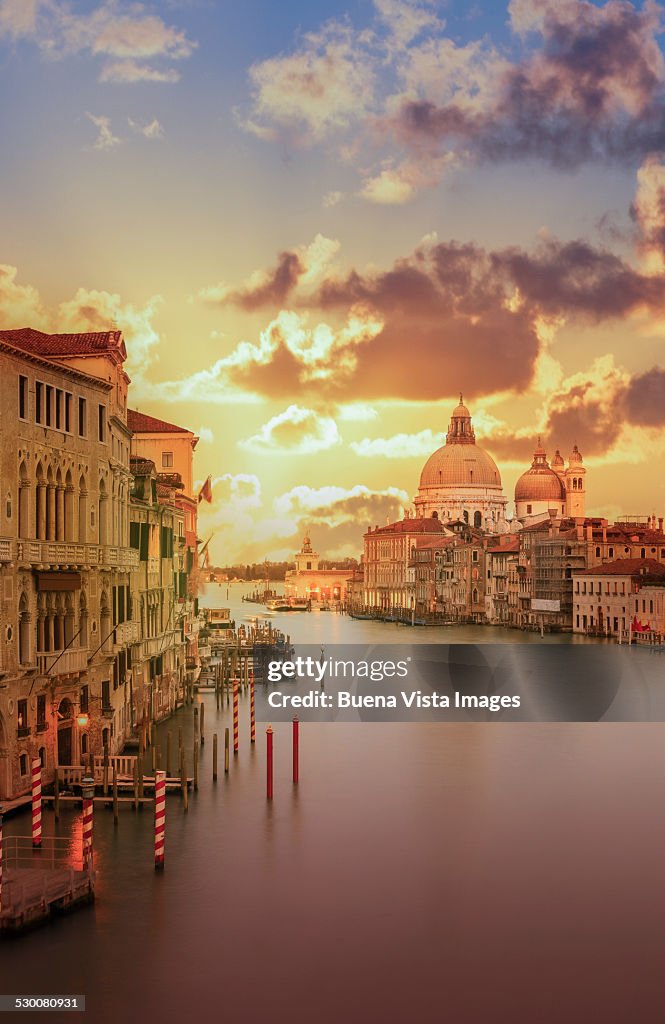 Venice. The Grand Canal at sunset