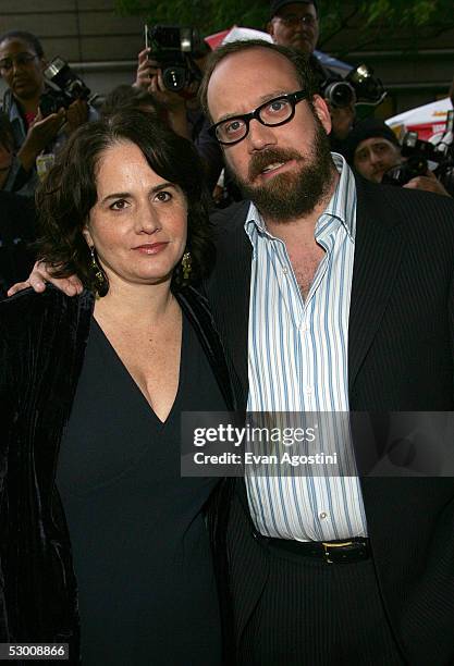 Actor Paul Giamatti and his wife Elizabeth Cohen attend Universal Pictures premiere of "Cinderella Man" at the Loews Lincoln Square Theater June 1,...