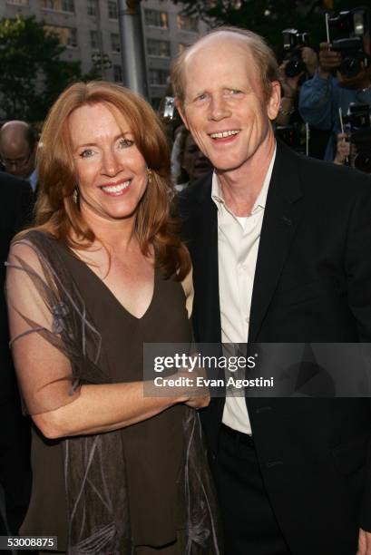 Director/producer Ron Howard and his wife Cheryl attends Universal Pictures premiere of "Cinderella Man" at the Loews Lincoln Square Theater June 1,...
