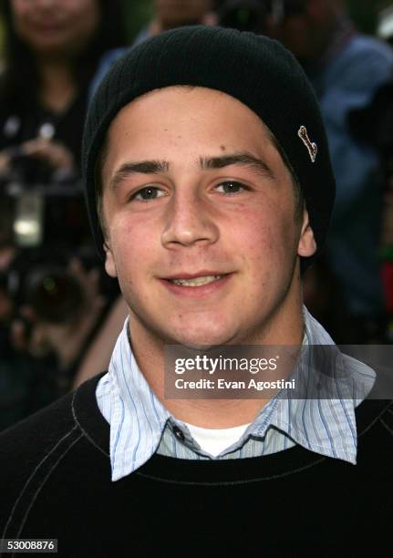 Actor Michael Angarano attends Universal Pictures premiere of "Cinderella Man" at the Loews Lincoln Square Theater June 1, 2005 in New York City.
