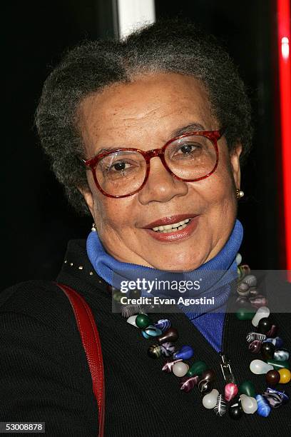 Children's Def. Fund president Marian Wright Edelman attends Universal Pictures premiere of "Cinderella Man" at the Loews Lincoln Square Theater June...