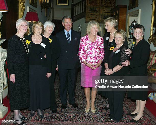 Beryl Bamforth, Angela Baker, Lynda Logan, Prince Charles, Prince of Wales, his wife, Camilla, Duchess of Cornwall, Tricia Stewart, Ros Fawcett and...