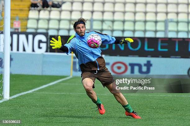 Federico Marchetti Lazio's goalkeeper before the Serie A football match between FC Carpi and SS Lazio at Braglia Stadium in Modena. Lazio beat by 3...