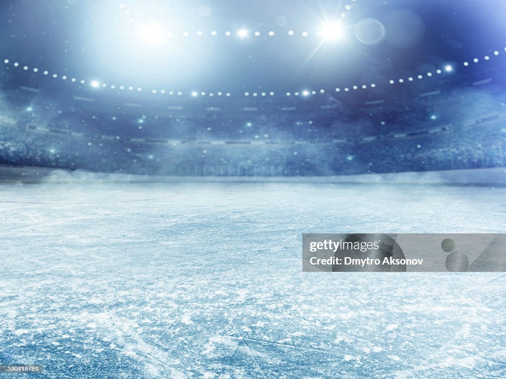 Superbe stade de hockey sur glace