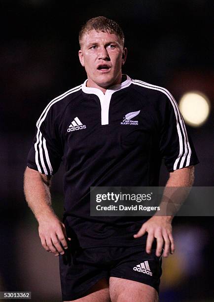 Derren Witcombe of the Probables looks on during the New Zealand All Black Trial match between the Possibles and Probables at McLean Park on June 3,...