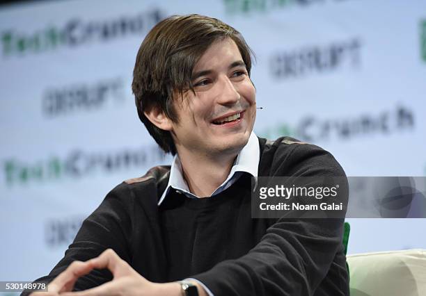 Co-founder and co-CEO of Robinhood Vladimir Tenev speaks onstage during TechCrunch Disrupt NY 2016 at Brooklyn Cruise Terminal on May 10, 2016 in New...