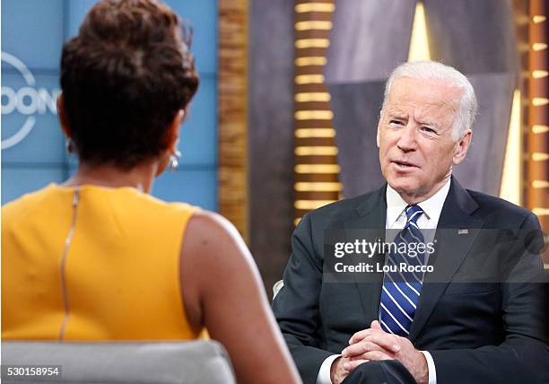 Vice President Joe Biden talks with Robin Roberts about leading the National Cancer Moonshot initiative, a unified effort to cure the disease, as...