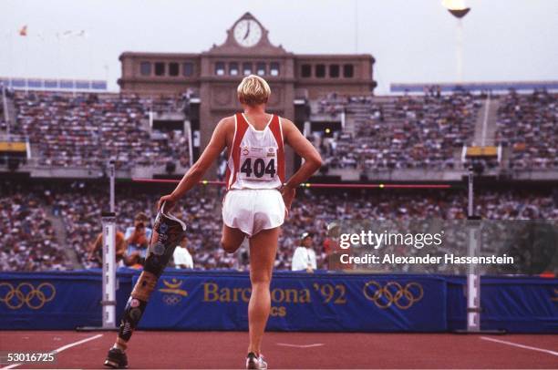 Hochsprung Maenner , Barcelona / ESP , 05.09.92 Gunther BELITZ / GER FOTO:BONGARTS/Alexander-Hassenstein