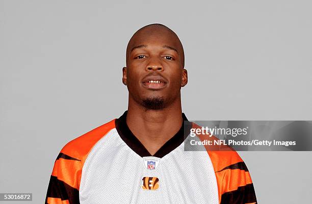 Chad Johnson of the Cincinnati Bengals poses for his 2005 NFL headshot at photo day in Cincinnati, Ohio.