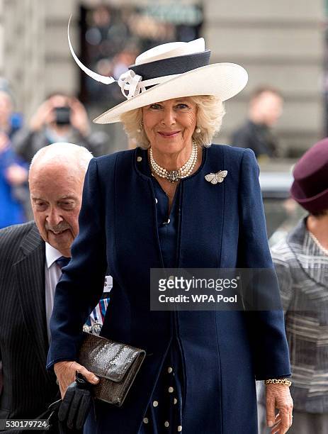 Camilla, Duchess of Cornwall attends a service at St Martin-in-the-Fields for the VC & GC Association on May 10, 2016 in London, England.