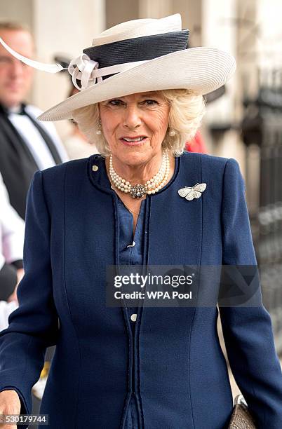 Camilla, Duchess of Cornwall attends a service at St Martin-in-the-Fields for the VC & GC Association on May 10, 2016 in London, England.