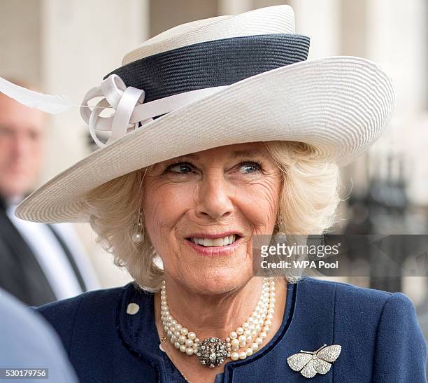 Camilla, Duchess of Cornwall attends a service at St Martin-in-the-Fields for the VC & GC Association on May 10, 2016 in London, England.