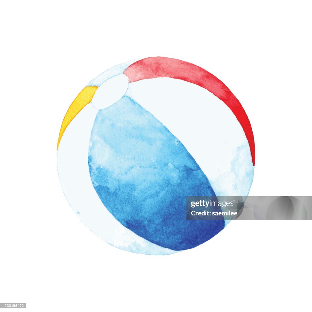 Watercolor Beach Ball