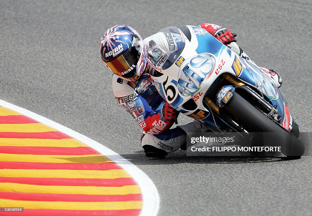 Italian 250 cc rider Alex De Angelis ben