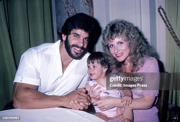 Lou Ferrigno, wife Carla and daughter Shanna circa 1982 in New York City.