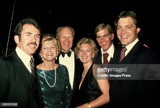 Charles Vance, Betty Ford, Gerald Ford, Susan Ford, Steven Ford and Jack Ford circa 1980 in New York City.