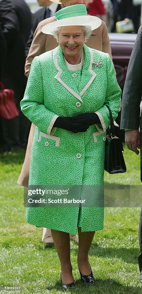 Britain's Queen Elizabeth II arrives at the Epsom Festival at