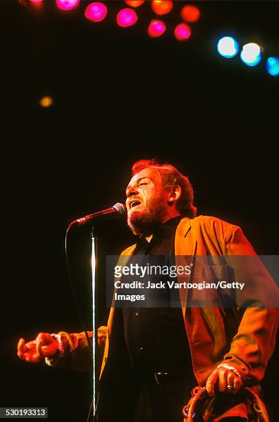 English Blues and Rock musician Joe Cocker performs onstage during at the 'Benson & Hedges Blues Salutes John Lee Hooker All-star Benefit for the...
