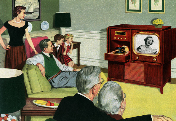 Three Generations Watching TV Three Generations Watching TV