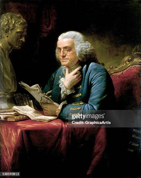 Portrait of Benjamin Franklin by David Martin , 1767.
