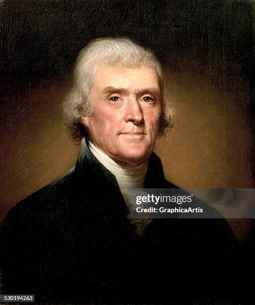 Portrait of Thomas Jefferson by Rembrandt Peale , 1853.