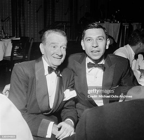 Clifton and Jack Webb attend the premiere of "The Egyptian" at Romanoff's in Los Angeles,CA.