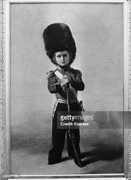Portrait of Prince Arthur, son of Queen Victoria and later the Duke of Connaught, wearing a Queen's Guard uniform and bearskin hat, November 5th 1963.
