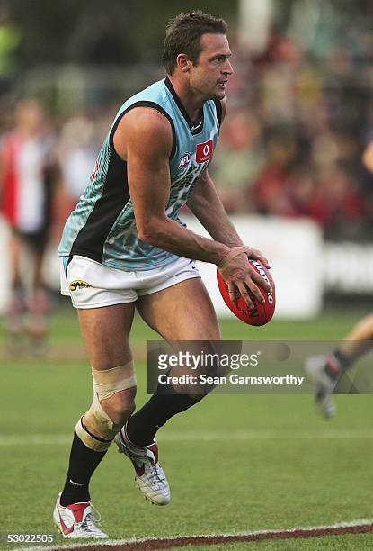 Matthew Primus for Port in action during the AFL round 11 match between the St Kilda Saints and Port Adelaide Power at the Aurora Stadium June 5,...