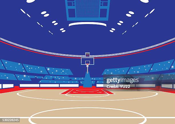 ilustrações, clipart, desenhos animados e ícones de basketball arena - basketball