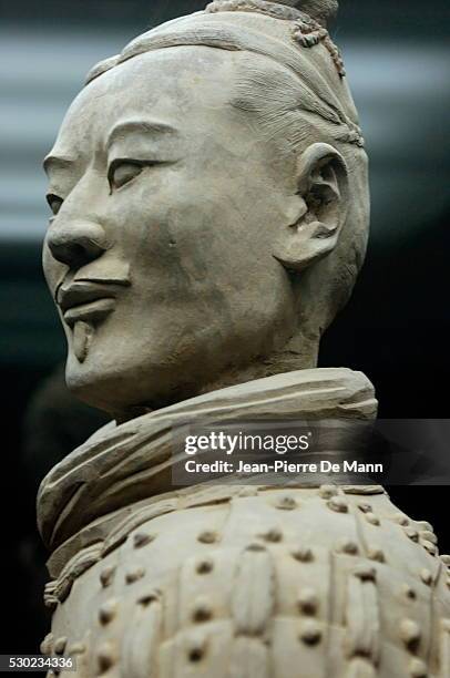 terracotta army, guarded the first emperor of china, qin shi huangdi's tomb, xian, lintong, shaanxi, china, asia - qin shi huangdi stock-fotos und bilder