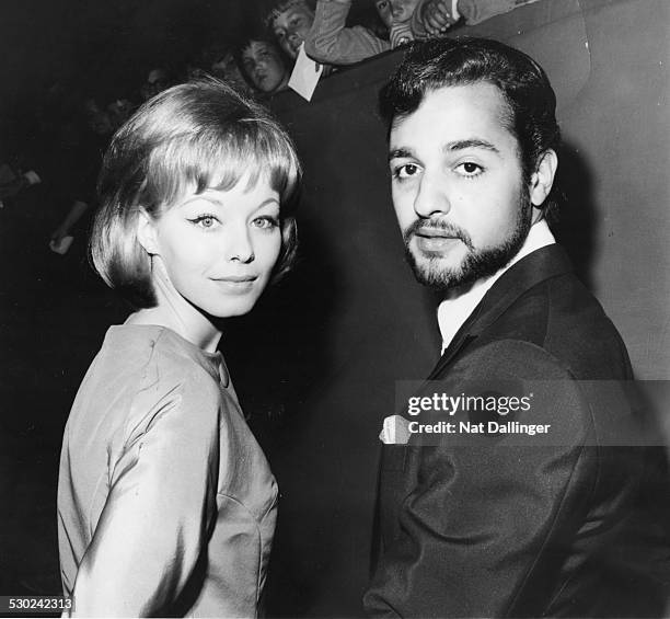 Actors Jill Haworth and Sal Mineo, attending the 35th Academy Awards together, Hollywood, CA, September 4th 1963.