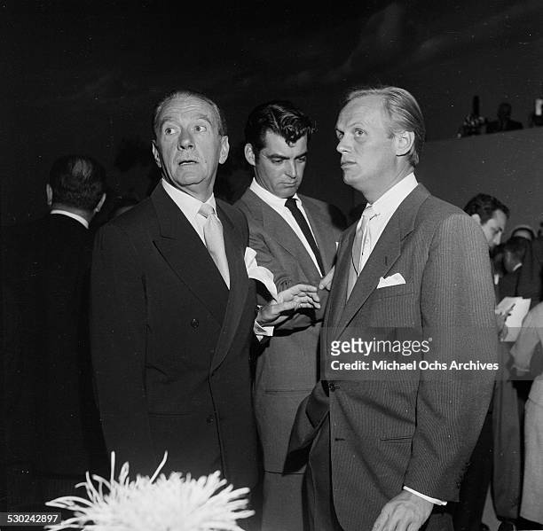 Actors Clifton Webb, Rory Calhoun and Richard Widmark attend an event in Los Angeles,CA.