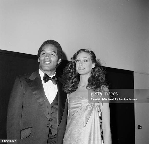 Football player O. J. Simpson and actress Marisa Berenson attend an event in Los Angeles,CA.