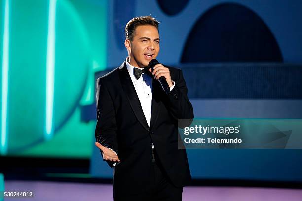 Show -- Pictured: Cristian Castro on stage during the 2014 Billboard Latin Music Awards, from Miami, Florida at the BankUnited Center, University of...