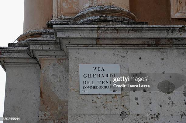 View of the street Via Gherardi Del Testa where it is assumed it was the laboratory of Amedeo Modigliani in front of the market is displayed May 10,...