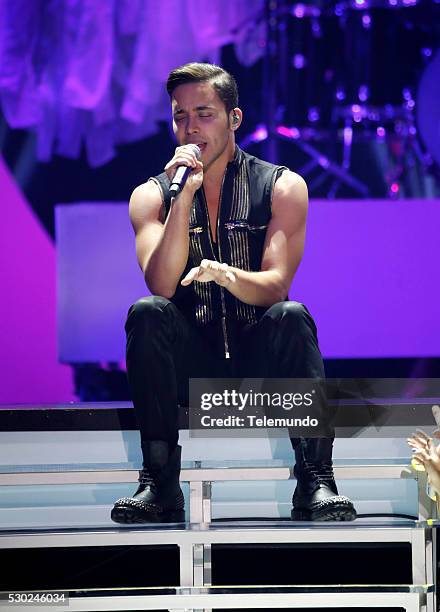 Show -- Pictured: Prince Royce on stage during the 2014 Billboard Latin Music Awards, from Miami, Florida at the BankUnited Center, University of...