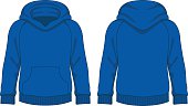 Kids hoodie. Vector template