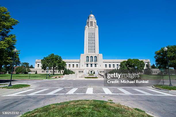 nebraska state capitol, lincoln, nebraska, united states of america, north america - lincoln nebraska bildbanksfoton och bilder
