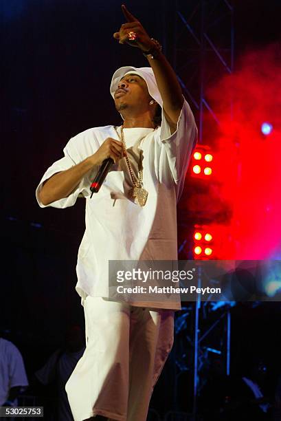 Rapper Ludacris performs at the Hot 97 Summer Jam 2005 Concert June 5, 2005 at Giant Stadium in East Rutherford, New Jersey.