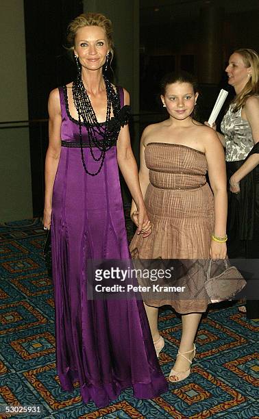Actress Joan Allen and her daughter Saidie attend the after party for the 59th Annual Tony Awards at the Marriott Marquis June 5, 2005 in New York...