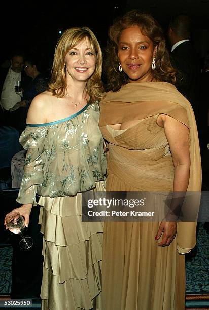 Actors Sharon Lawrence and Phylicia Rashad attend the after party for the 59th Annual Tony Awards at the Marriott Marquis June 5, 2005 in New York...