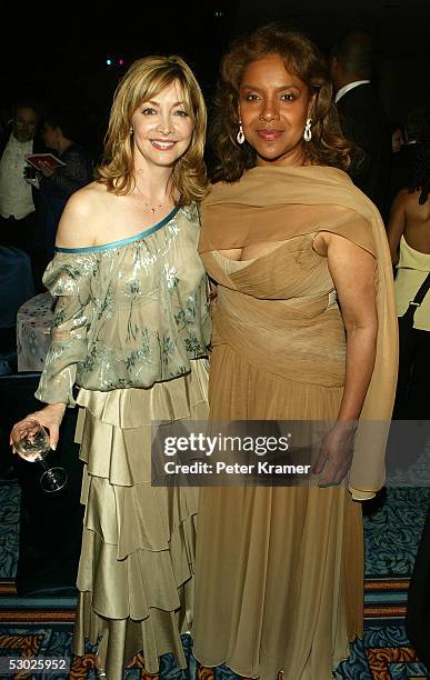 Actors Sharon Lawrence and Phylicia Rashad attend the after party for the 59th Annual Tony Awards at the Marriott Marquis June 5, 2005 in New York...