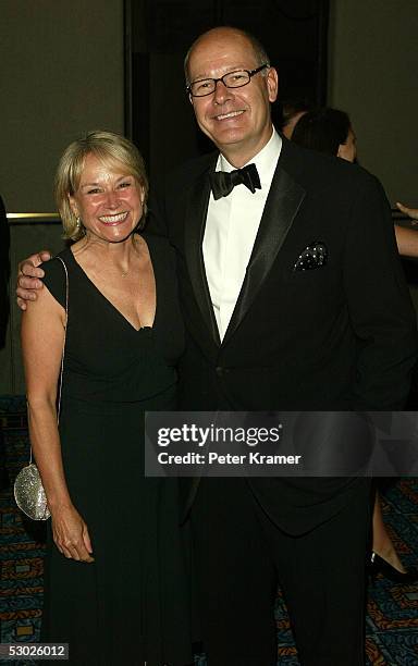 Personality Harry Smith and his wife Andry attend the after party for the 59th Annual Tony Awards at the Marriott Marquis June 5, 2005 in New York...