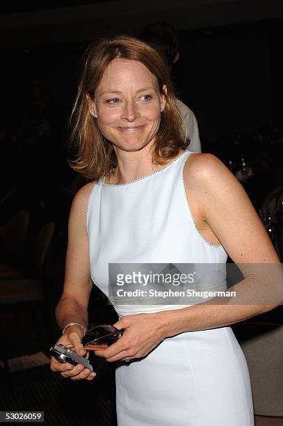 Actress Jodie Foster attends The 2005 Tony Awards Party & "The Julie Harris Award", which honored Stockard Channing, at the Skirball Center on June...