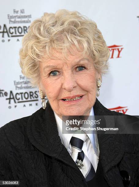 Actress Elaine Stritch attends The 2005 Tony Awards Party & "The Julie Harris Award", which honored Stockard Channing, at the Skirball Center on June...