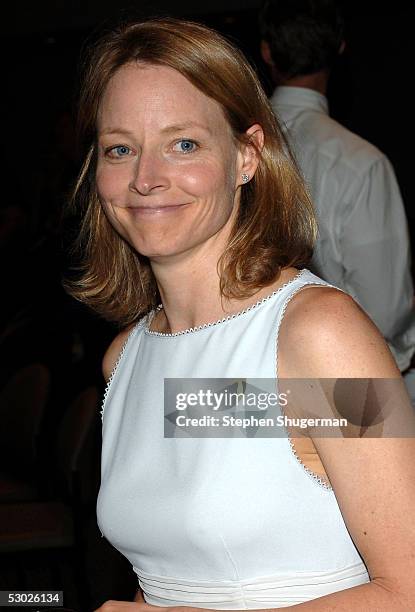 Actress Jodie Foster attends The 2005 Tony Awards Party & "The Julie Harris Award", which honored Stockard Channing, at the Skirball Center on June...