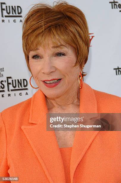 Actress Shirley MacLaine attends The 2005 Tony Awards Party & "The Julie Harris Award", which honored Stockard Channing, at the Skirball Center on...