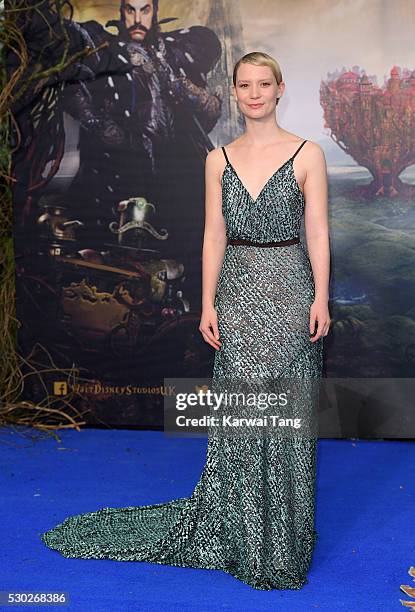 Mia Wasikowska attends the European Premiere of "Alice Through The Looking Glass" at Odeon Leicester Square on May 10, 2016 in London, England.