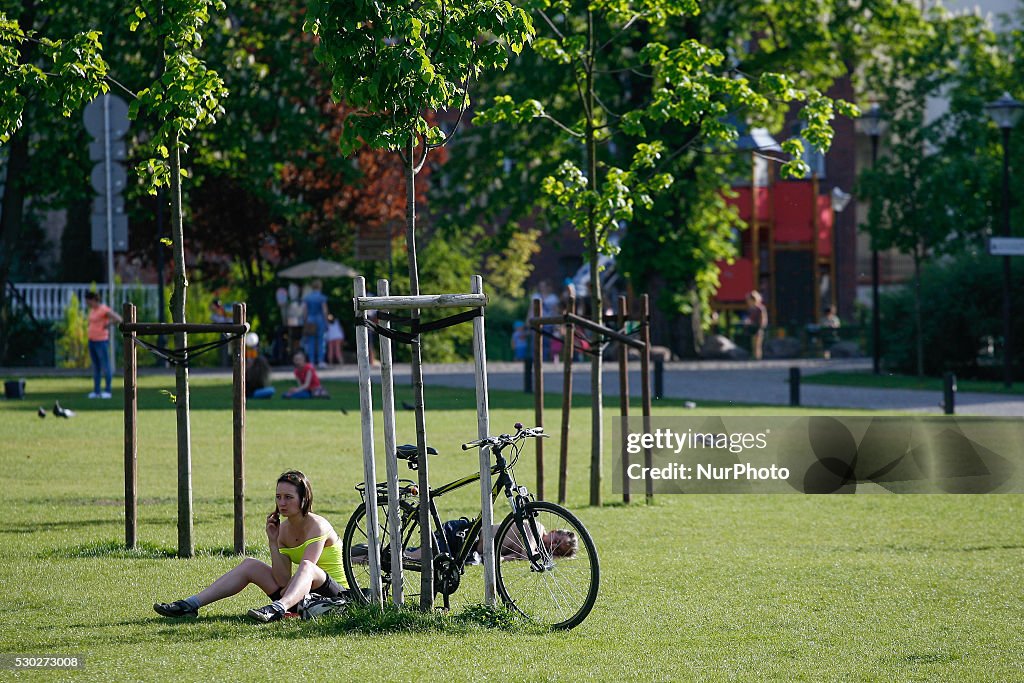 Warm weather in the center of Poland